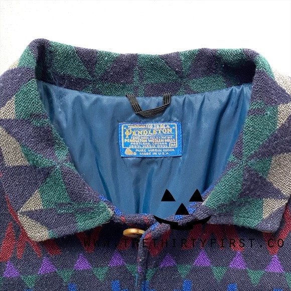 **SOLD** Vintage Pendleton Western Wear Wool Blanket Cloak - Picture 4 of 5